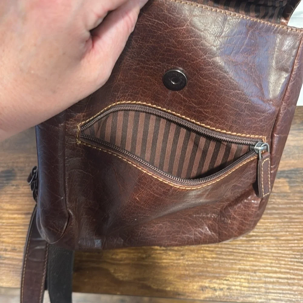 Jack George’s leather crossbody bag brown